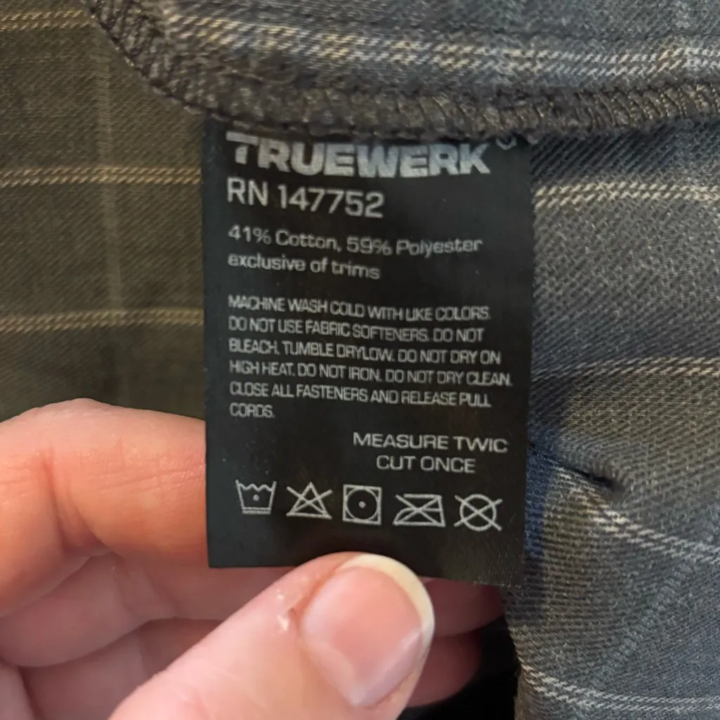 Truewerk women’s Tech Flannel sz L Gray Size L - Image 3