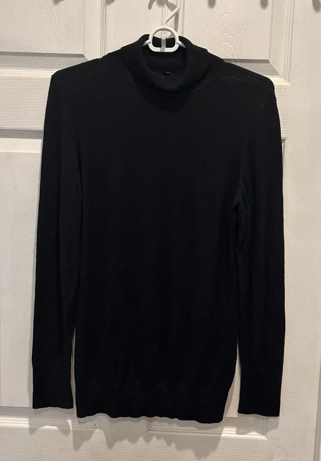 Hema Slim Fit Merino Viscose Nylon Turtleneck Women’s Large Capsule Minimalist Black - Image 1