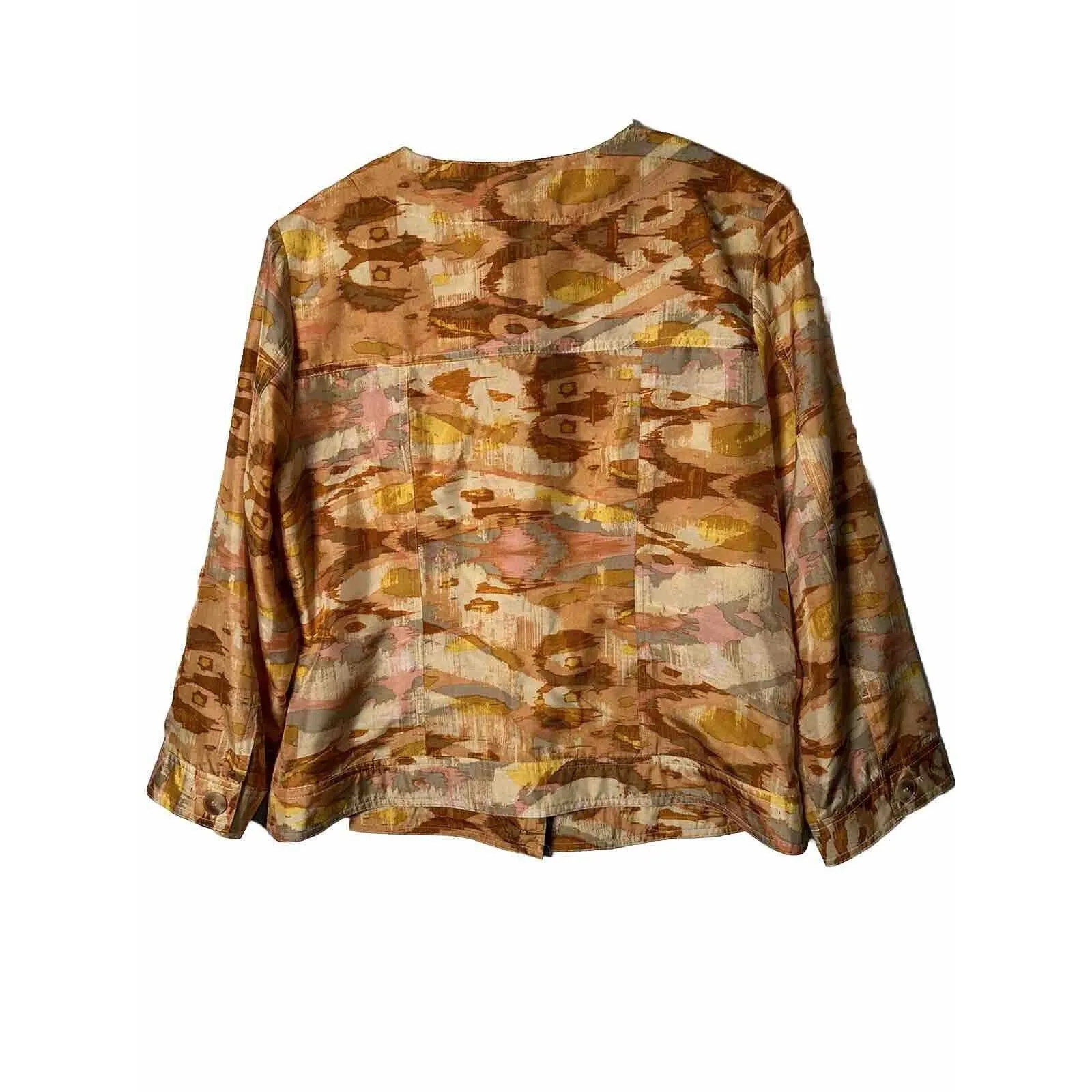Pendleton Woman’s 100% Silk Endless Summer‎ Washable Long Sleeve Top Size M - Image 4