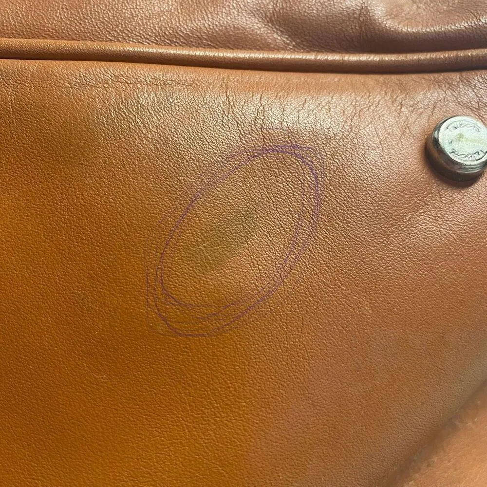 TALBOTS Women’s Orange Top Handle Leather Bag 8X5.5X13‎ - Image 9