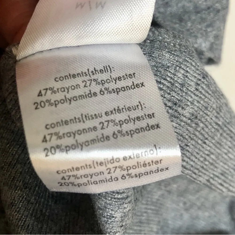 NWT Onia Geo Knit Long Sleeve Bodysuit Textured Polo Stretchy Light Heather Grey - Image 15