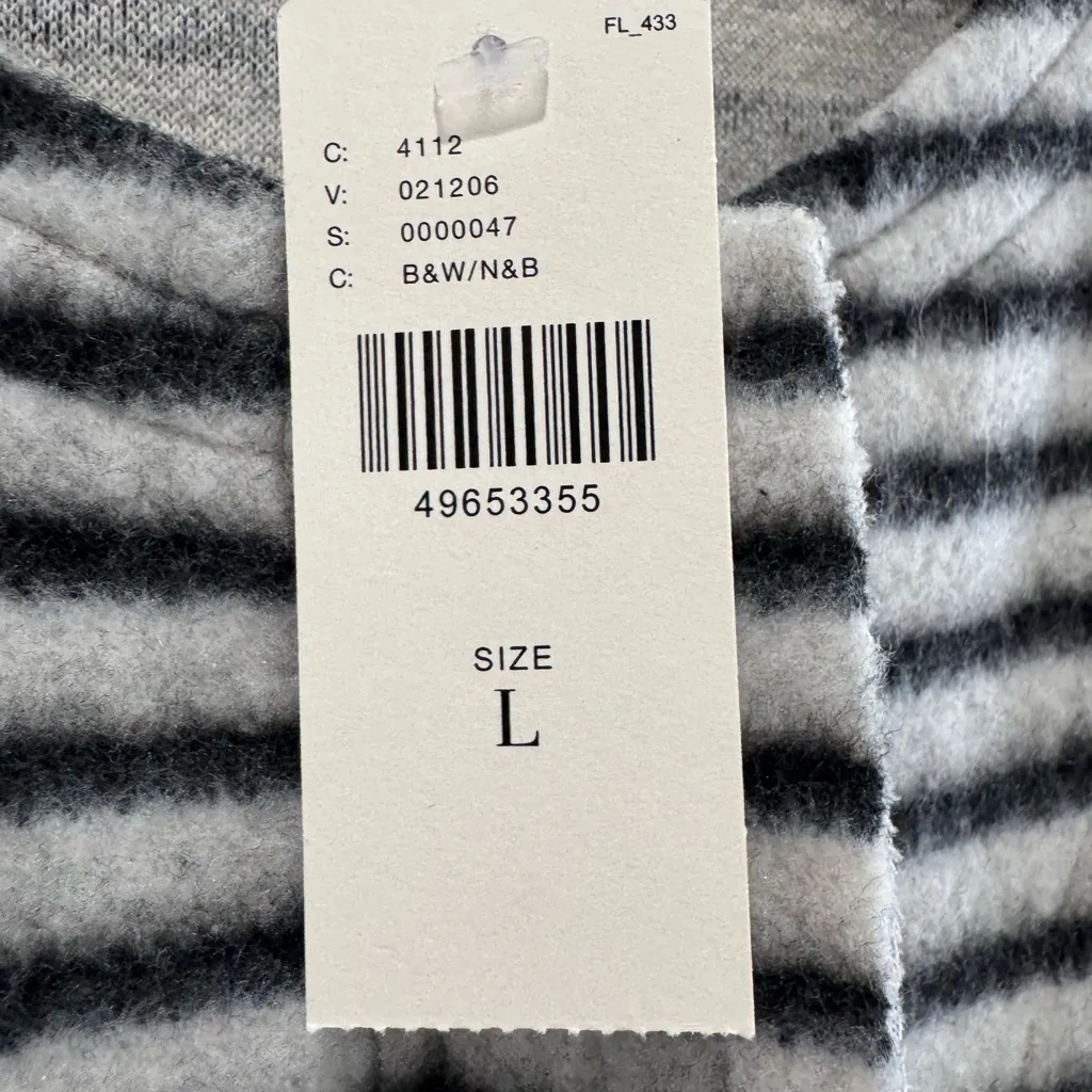 Dolan anthropology Left Coast black & ivory knit jacket sz L Preppy classic Size L - Image 9