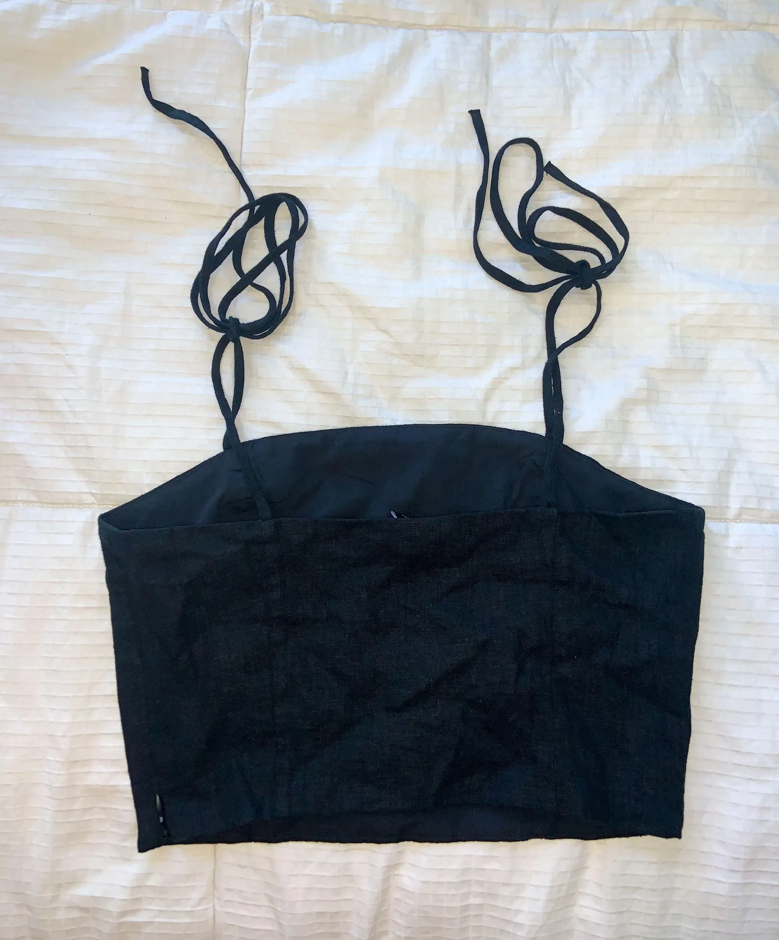 Hollister Black Cropped Tank-Top - Image 3