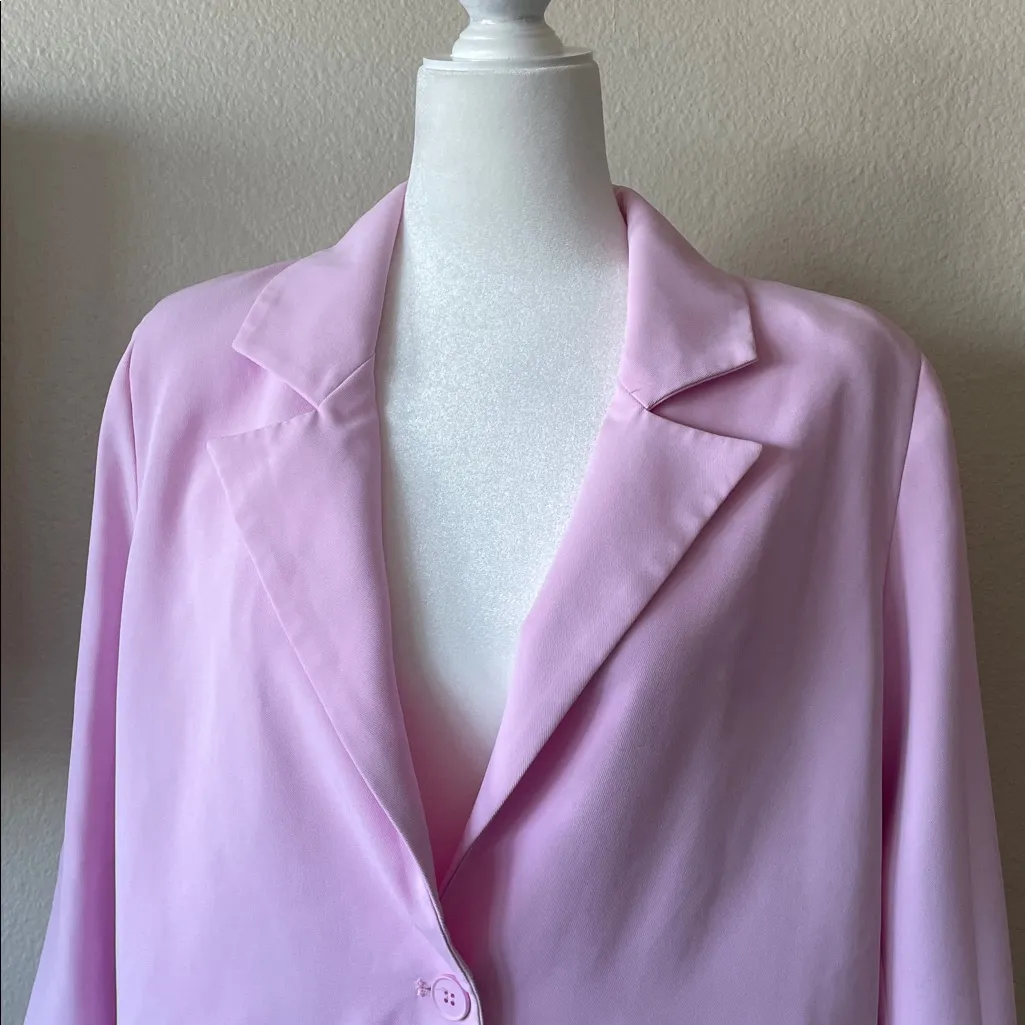 Peppermayo Light Pink Tailored Blazer – Relaxed Fit, Chic Minimal Style - Image 5