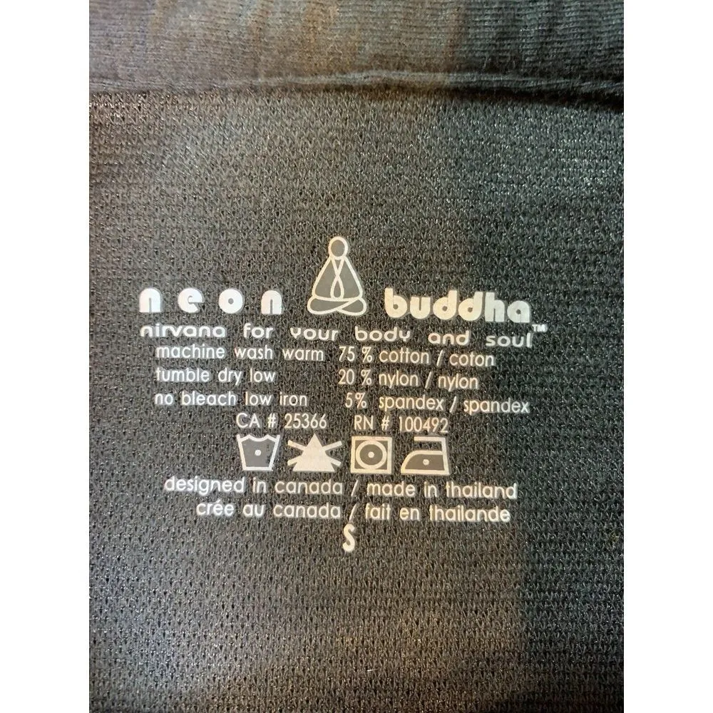 Neon Buddha Yoga Jacket Women Small Black Athleisure Stretch Minimalist Comfort‎ - Image 5