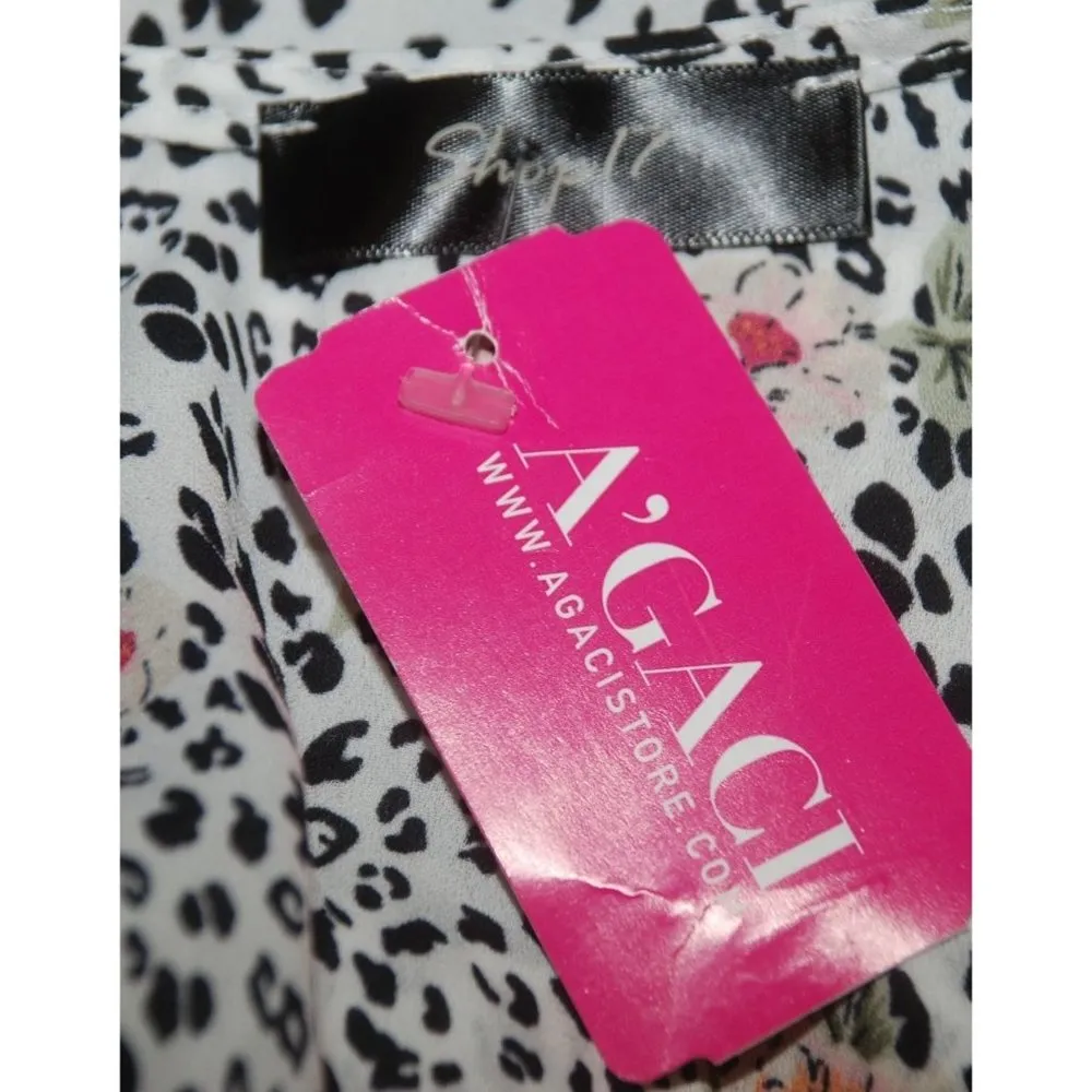 NWT A'GACI Shop 17 Juniors Ladies White Dress Size S V-Neck Elastic Waist Belt - Image 8