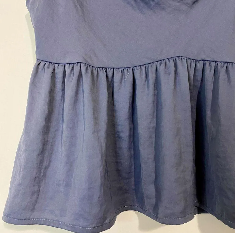American Eagle Outfitters Women's Blouse Tank Peplum Blue Size Small EUC - Image 2