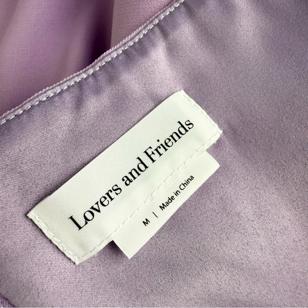 Lovers & Friends Lazo One Shoulder Dress Lilac Purple Sz M - Image 12