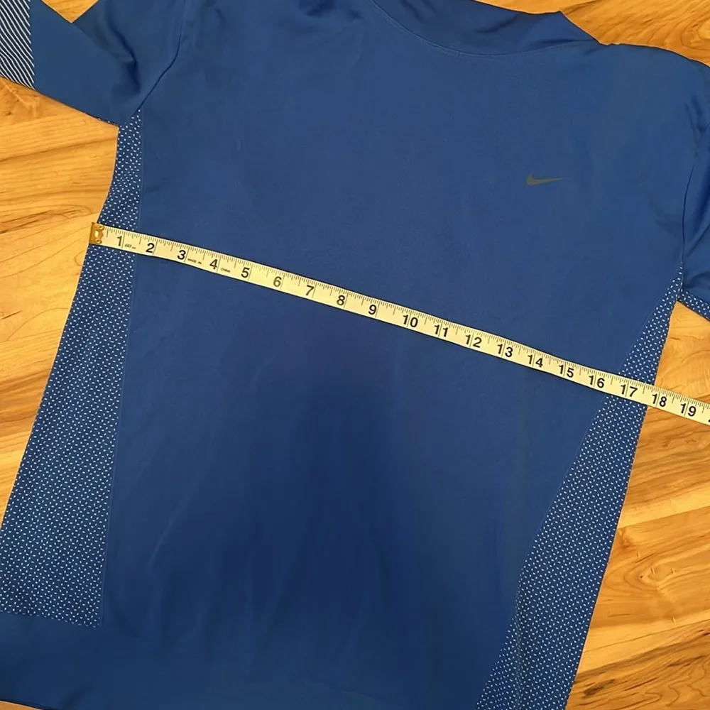 Nike Funnel Neck Turtle Neck Top Sweater Medium Blue - Image 4