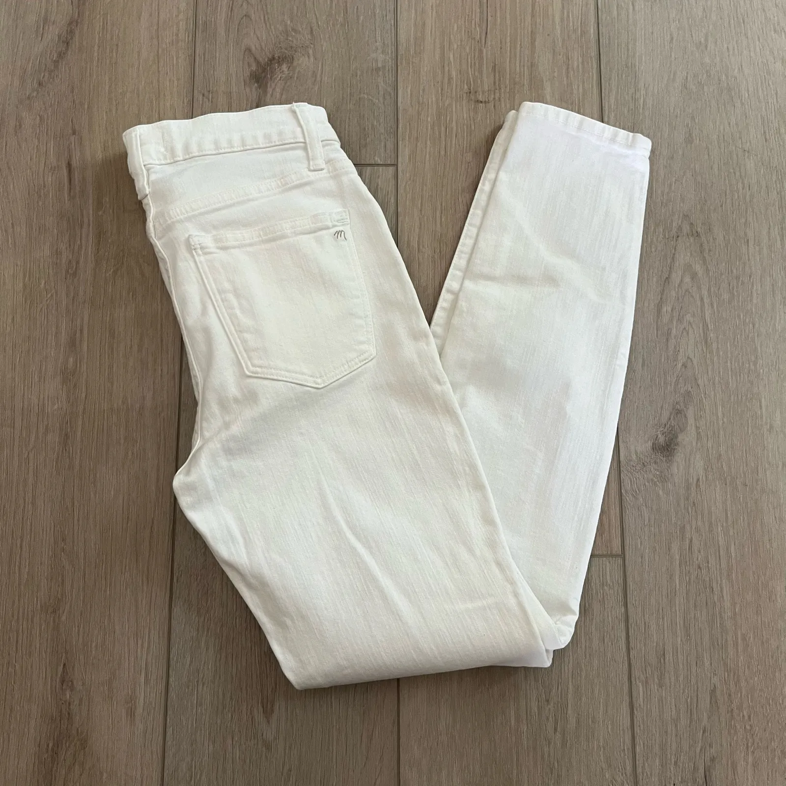 Madewell Women’s Pure White Mid-Rise Skinny Jeans Sz 25 - Image 4