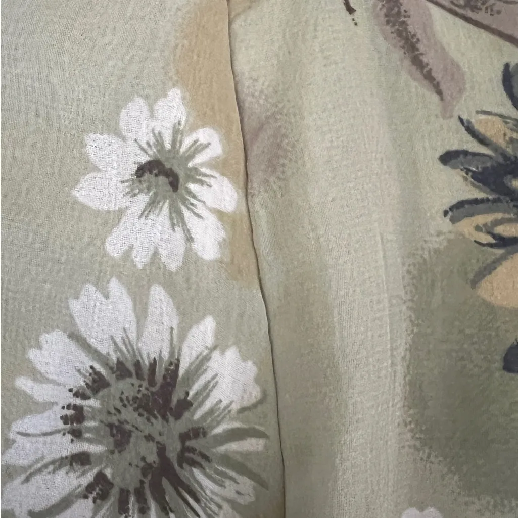 Elegant Floral Maxi Skirt in Green Size M - Image 5