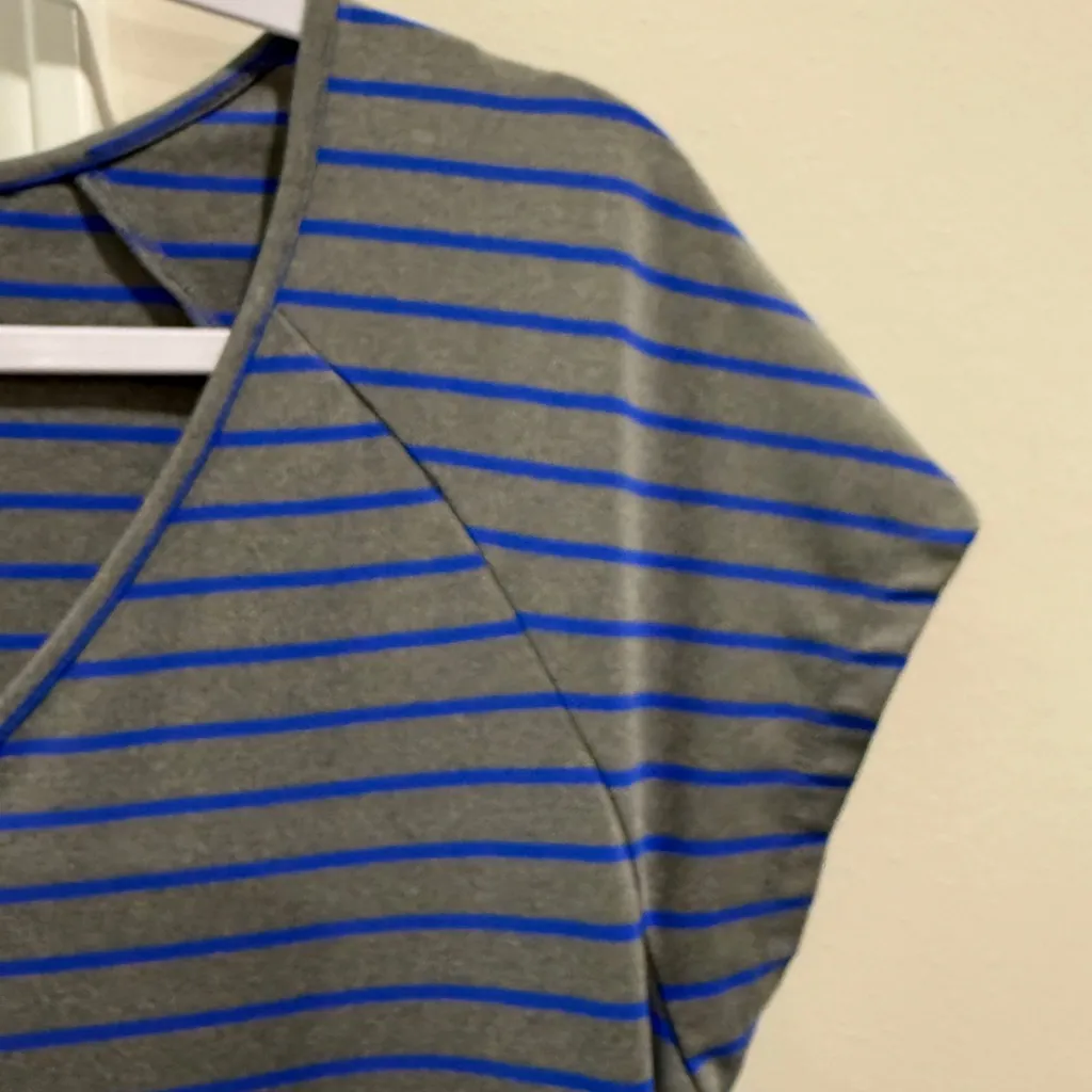 Lole Striped Blue Dress Stretch Pockets Quick Dry Medium Exercise Packable NWT - Image 5