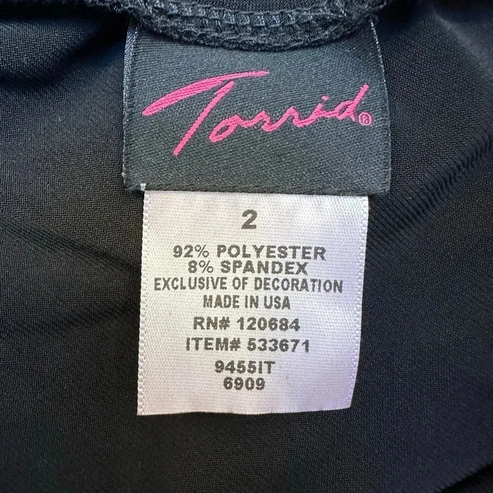 Torrid | Vintage Black One Shoulder Blouse Plus Size 2X Party Cocktail Night Out - Image 3