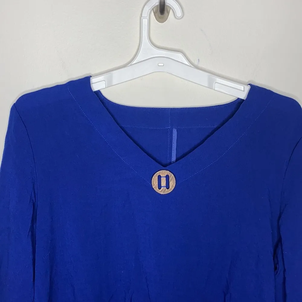 Fridaze Linen Artist Pullover Tunic in royal blue size M Size M - Image 16