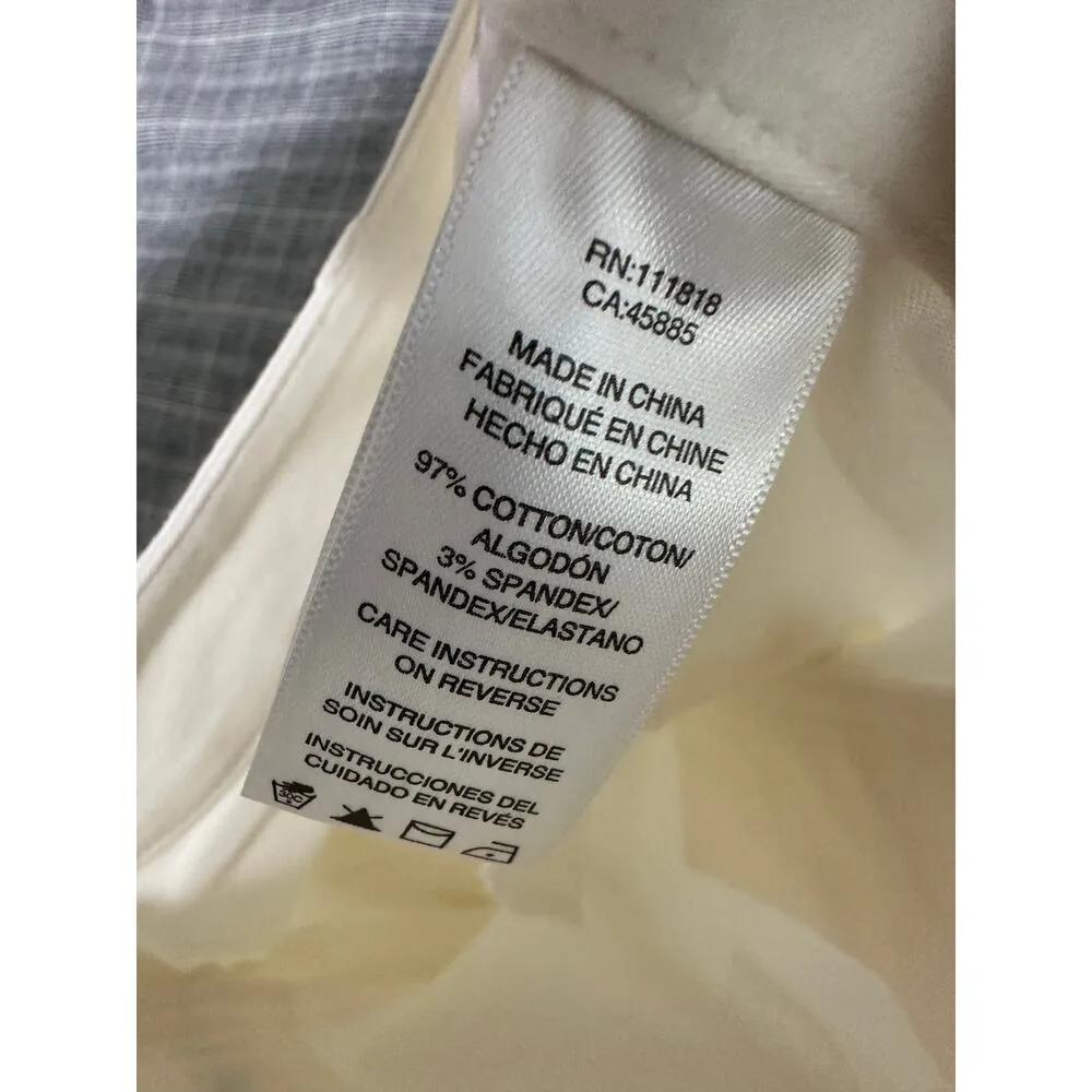 Michael Kors White Slim Fit Pants Cotton Blend Stretch Zipper Pockets Size 6 NWT - Image 8