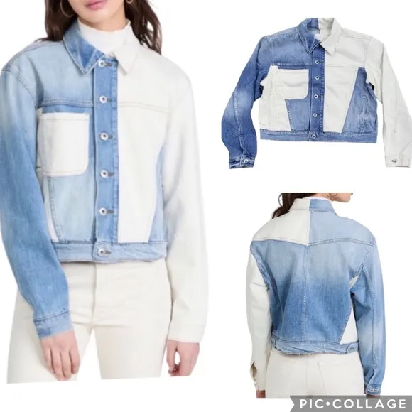 NWOT Emma Tanaka Oversize Denim Jacket Size XS Blue - Image 2