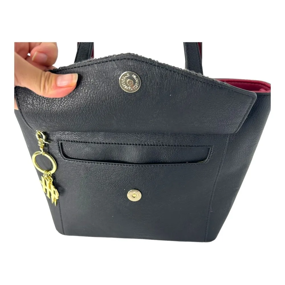 Harry Potter LOUNGEFLY Black Suit Tie Embroidered Crossbody Purse Rare Handle - Image 8