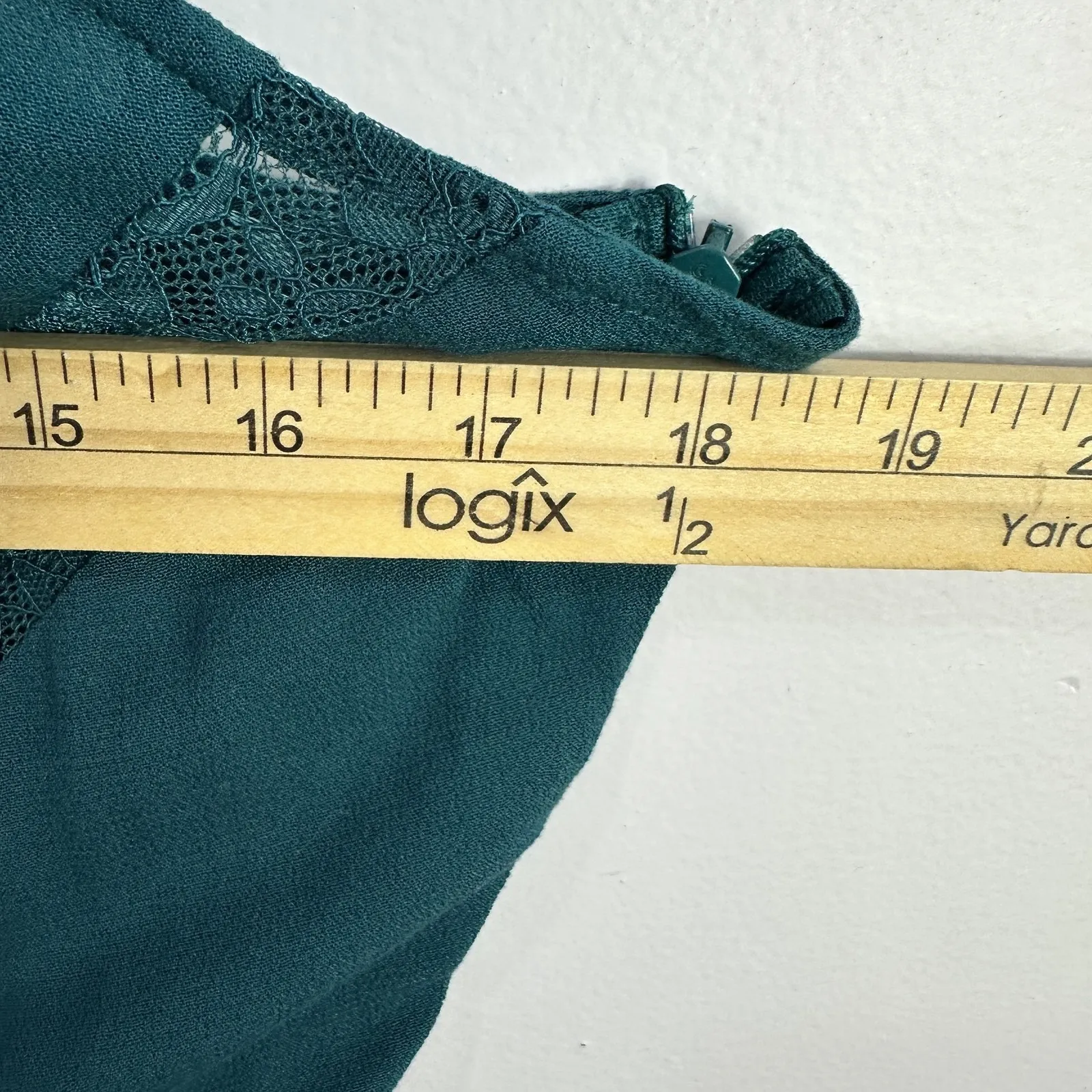 Kendall Kylie Dress Womens Medium Teal Green‎ Lace Boho Fairy Festival Indie - Image 3