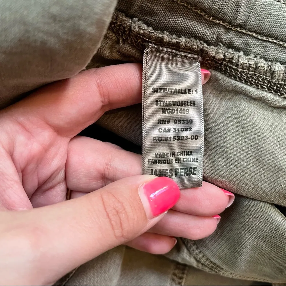 Standard James Perse stretch canvas surplus pants size small - Image 3