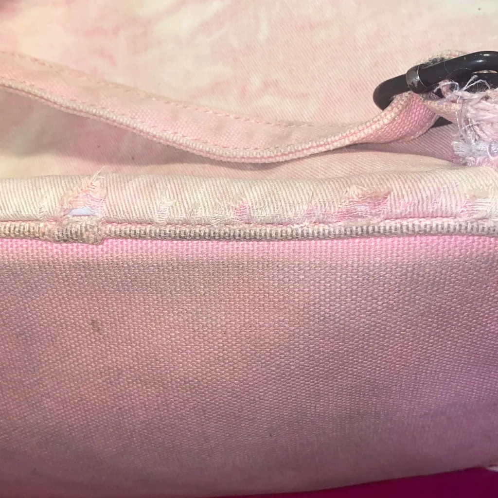 Valfre Loungefly Baby Pink Tye Die Devil Canvas Backpack With Checkered Inner - Image 9