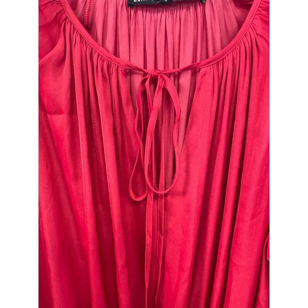 White House Black Market Women's Long Sleeve Red Mini Dress Size XL SKU 3083 - Image 5