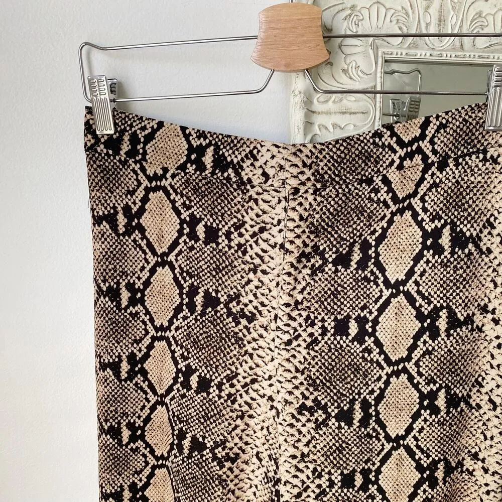 Zara Snake Print Mid Rise Flare Leg - Image 6