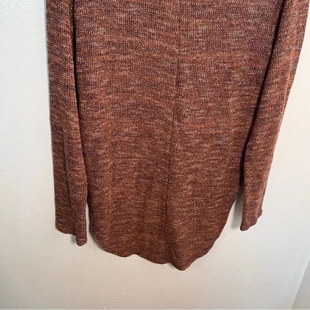 Ginger G Knit Top Metallic High Low Hem - Image 9