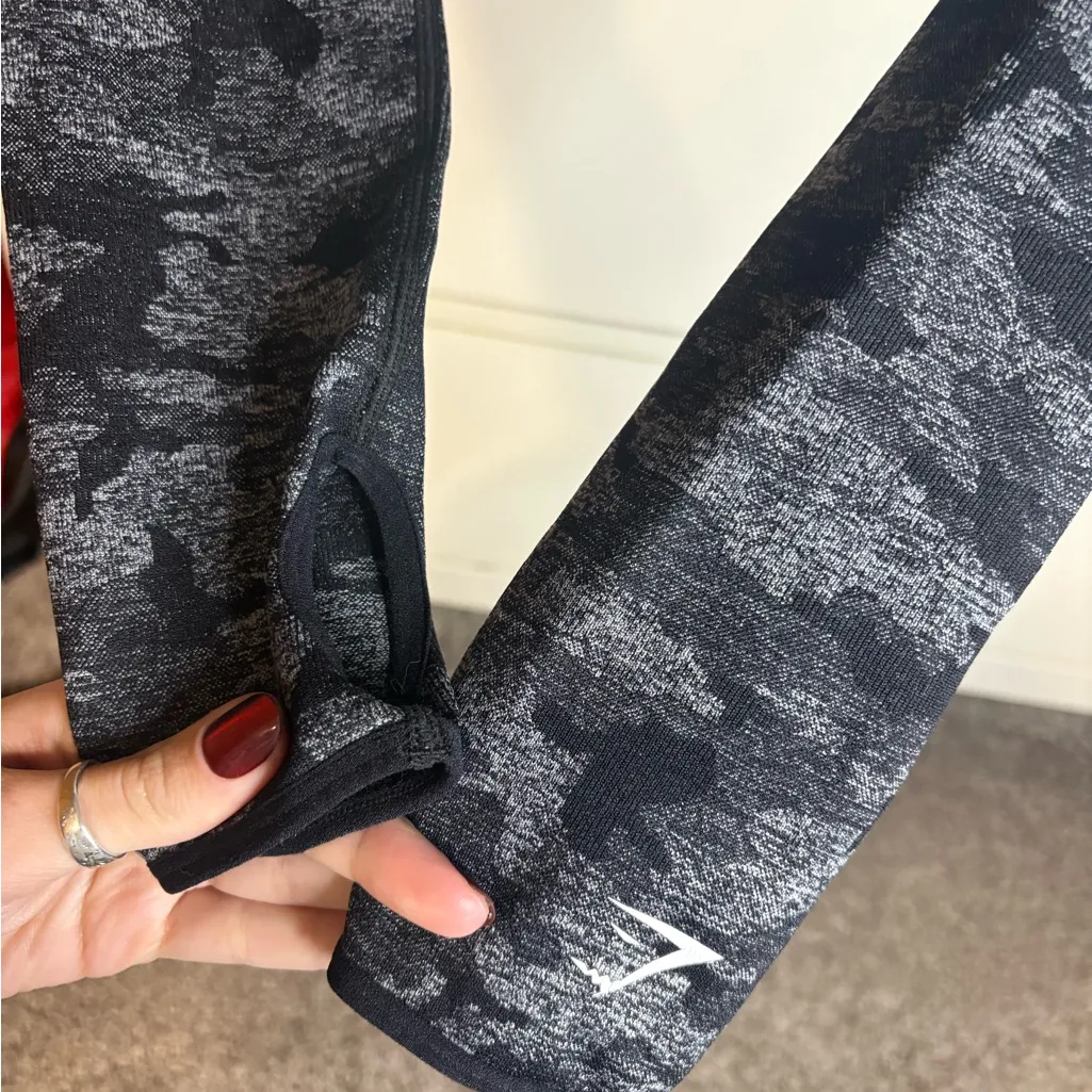 Gymshark SEAMLESS LONG SLEEVE CROP TOP Size Small - Image 3