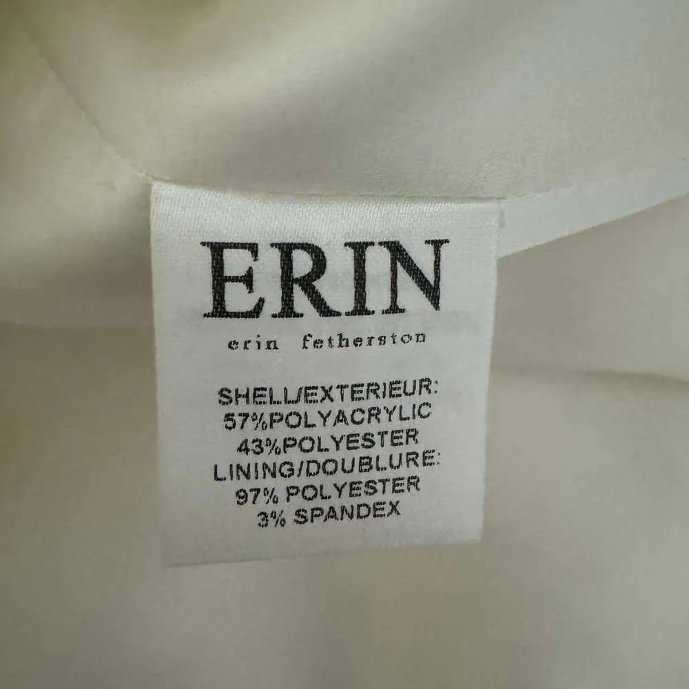 ERIN by Erin Fetherston Winter White Square Neck Floral Penny Brocade Dress 6 - Image 10