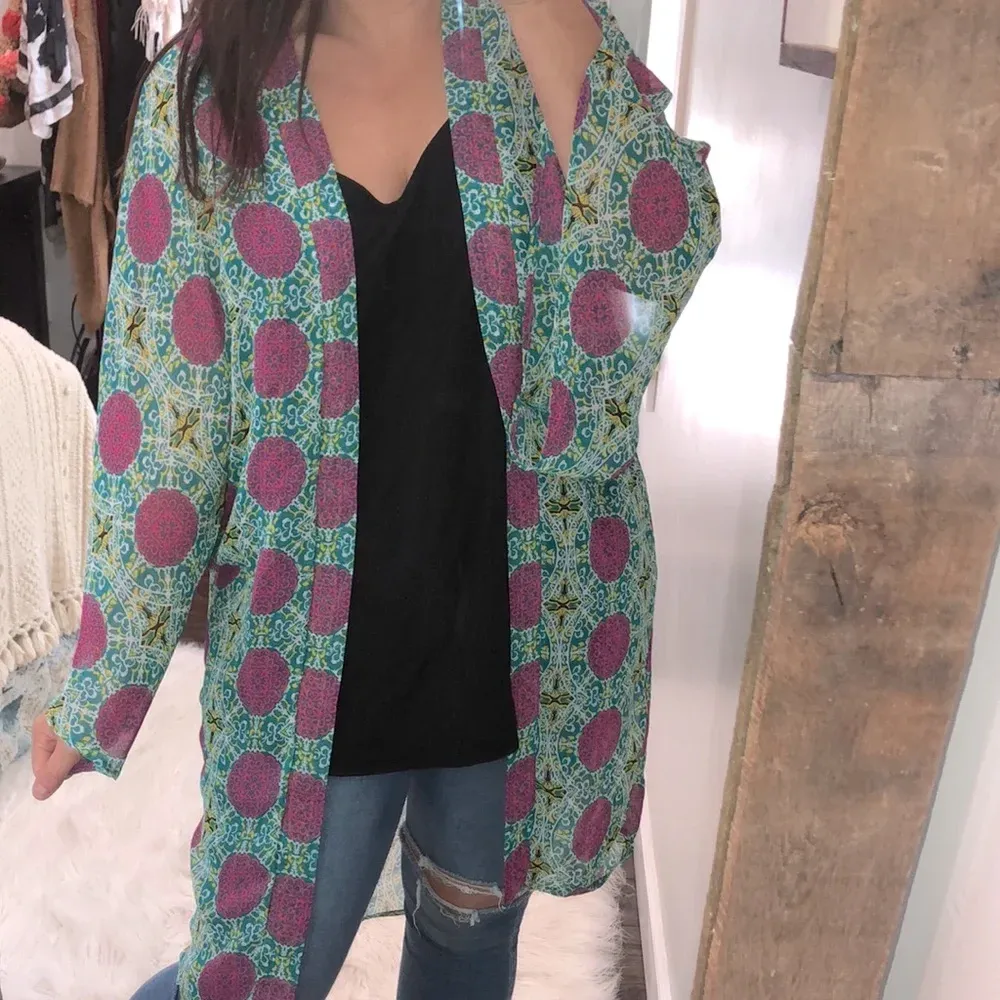 Honey Belle medium oversized floral boho kimono - Image 2