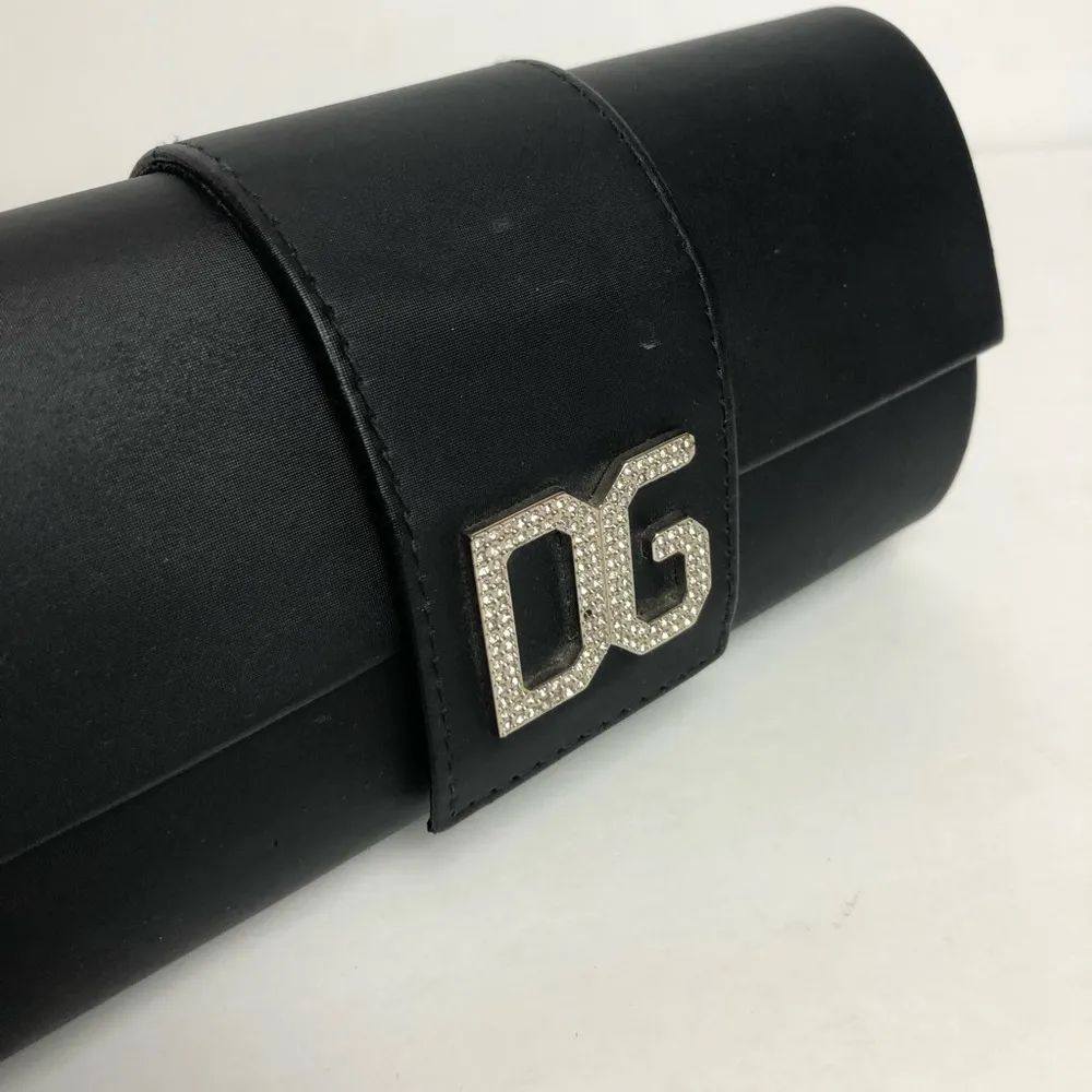 Dolce and Gabbana Vintage 90's Crystal Logo Sunglasses Case Black CASE ONLY - Image 6