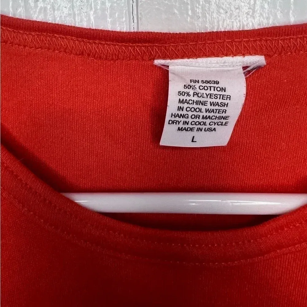 Harley Davidson Muscle Tank Top Size Large Orange - Image 3