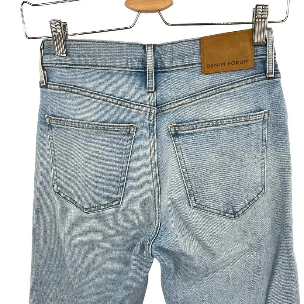 Aritzia Denim‎ Forum The Arlo High Rise Straight Jeans Medium Wash Blue Size 25 - Image 7