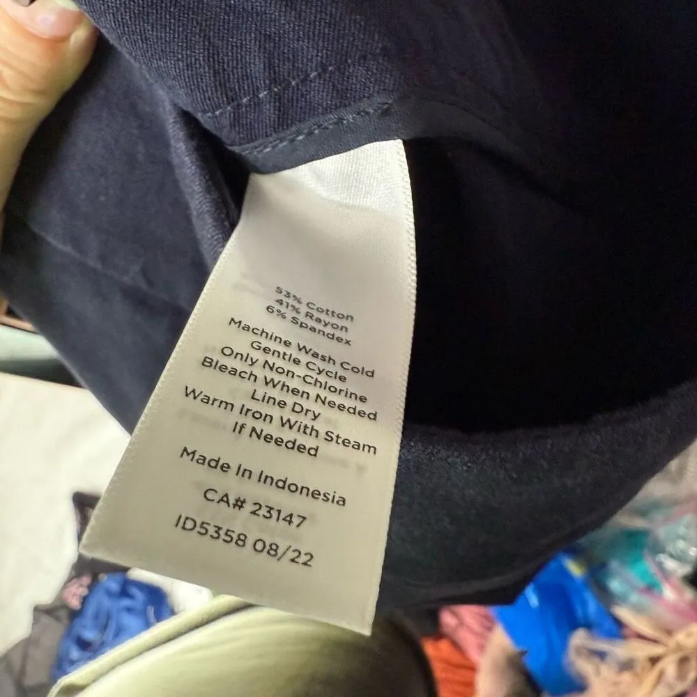 Talbots Women’s 10 Navy Blue Chatham Chino Pants Office Core Work Wear Career - Image 5