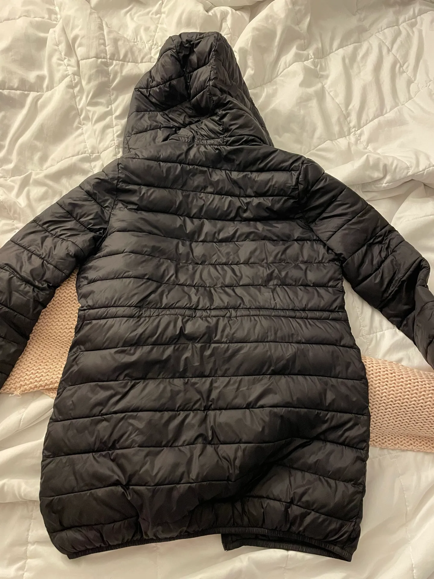 Forever 21 Hooded Long Puffer Jacket Coat - Image 3