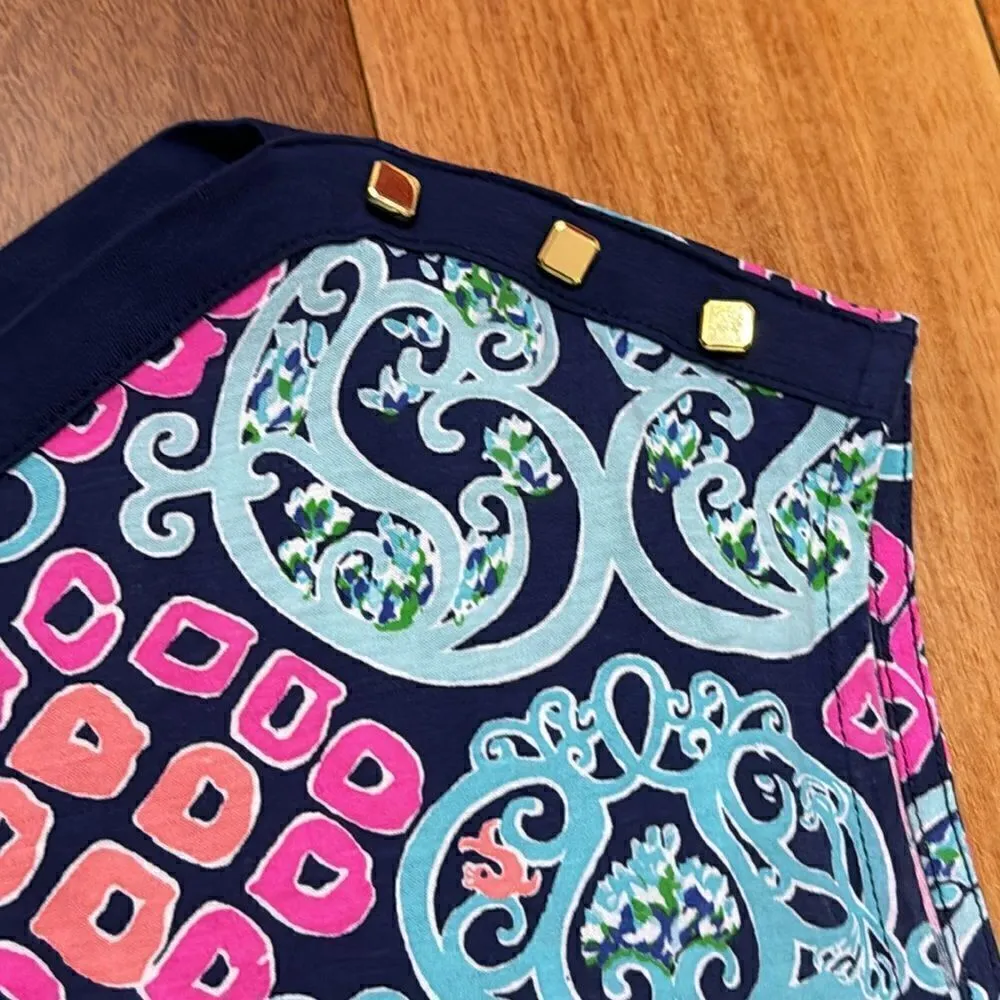 Lilly Pulitzer Pima Cotton Robyn Behind the Gate Print Short Sleeve Dress S - Image 7