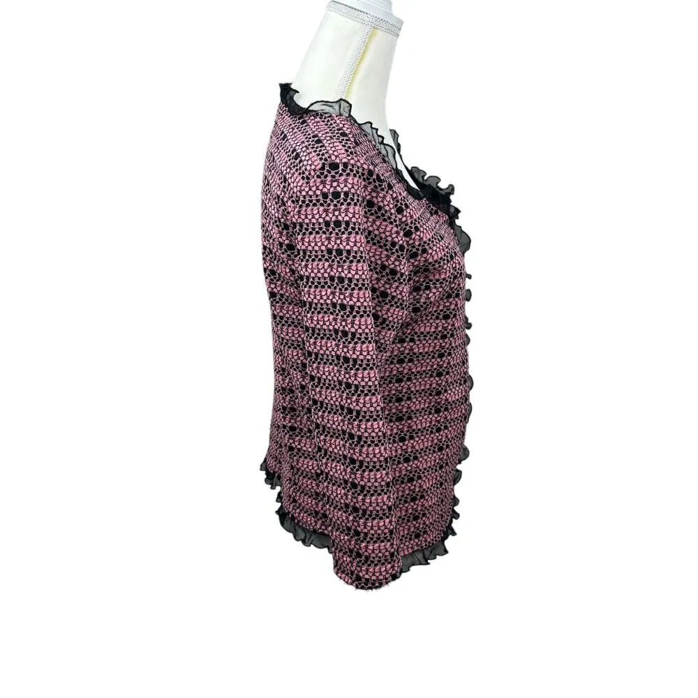 Vintage Nicola blouse, size Small, cottagecore, feminine, ruffle, Office, Dressy Multiple - Image 6