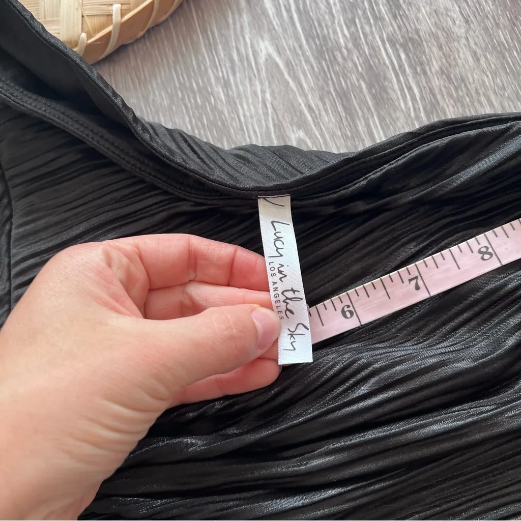 Lucy in the sky black ruched‎ one shoulder mini dress - Image 5