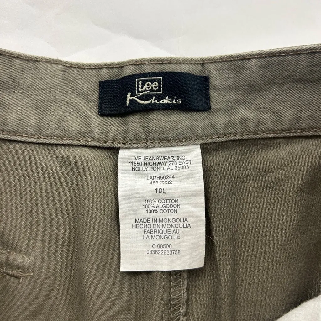 LONG Lee Dark Taupe High Rise Straight Leg Chino Pant 10L - Image 4