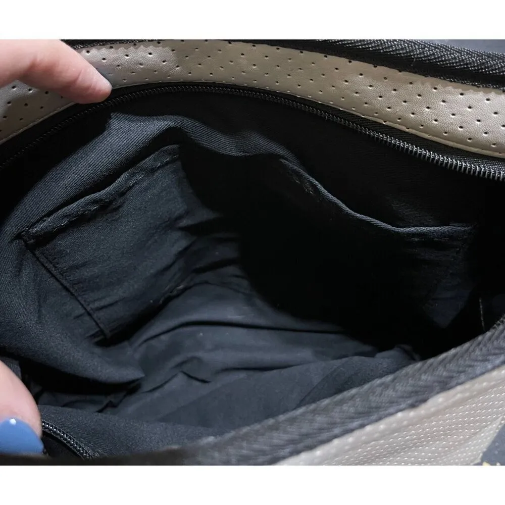 The Blake Haute Shore Crossbody Taupe Pink Black Neoprene Lined - Image 6