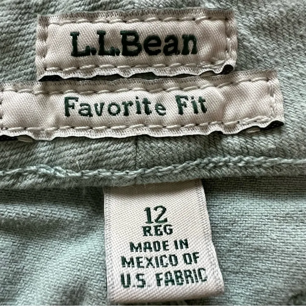 L.L.BEAN Womens Favorite Fit Denim Straight Pencil Jean Skirt 12R, Back Slit - Image 2