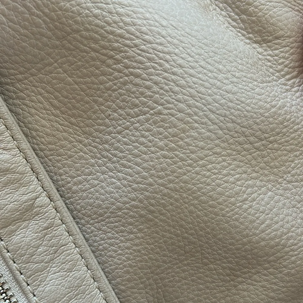 Shoulder Bag Leather Hobo Slouchy Off White Color Handbag - Image 6