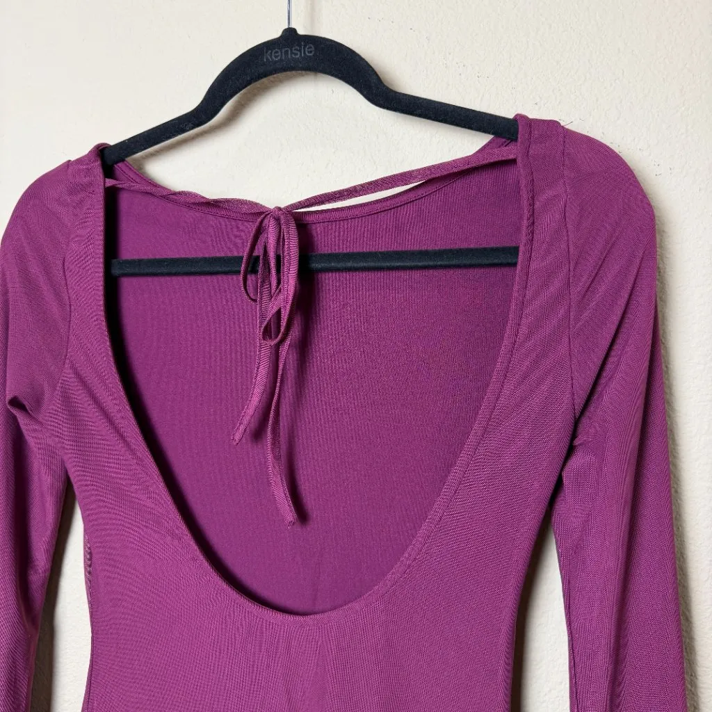 PRINCESS POLLY Low Back Mesh Trumpet Sleeve Mini Dress Size 4 / small - Image 8