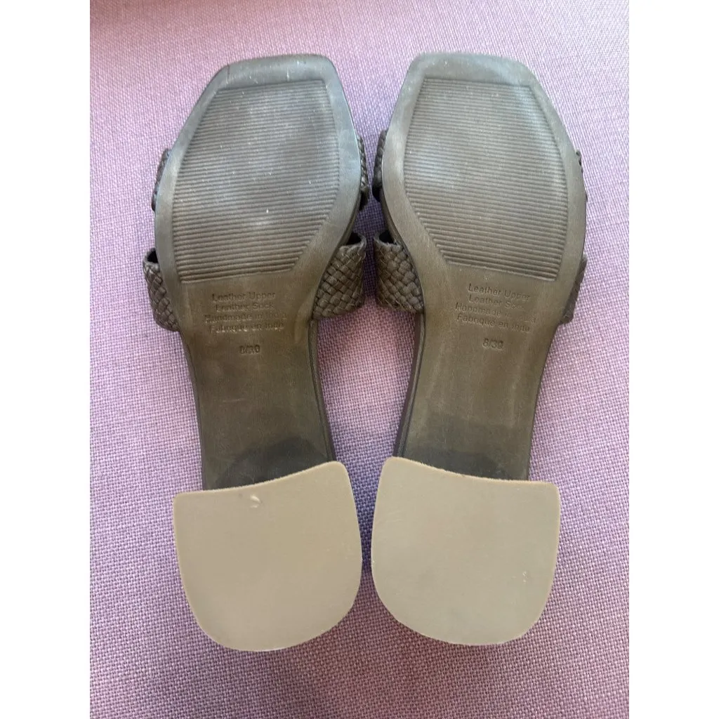 Jeffrey Campbell Coen Sandals in Olive Green 8 Womens Leather Heels - Image 9