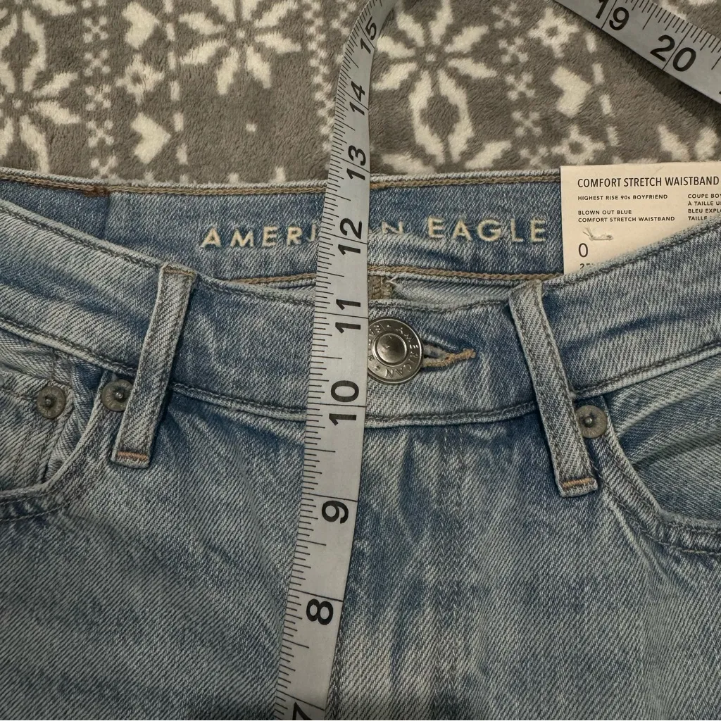 NWT American Eagle Comfort Stretch WaistbandHighest Rise 90's Boyfriend Size 0‎ - Image 9