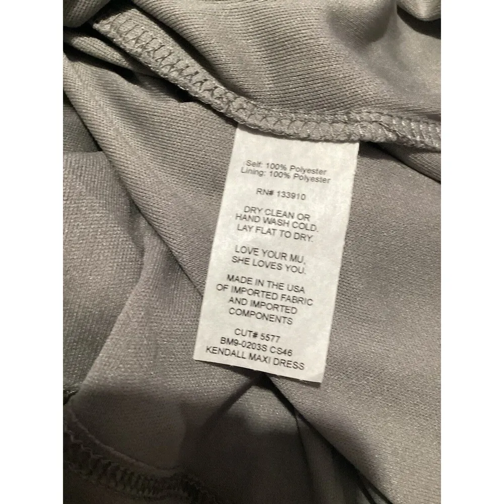 NEW Show Me Your Mumu Kendall Maxi Dress Soft Charcoal Crisp Womens Small - Image 11