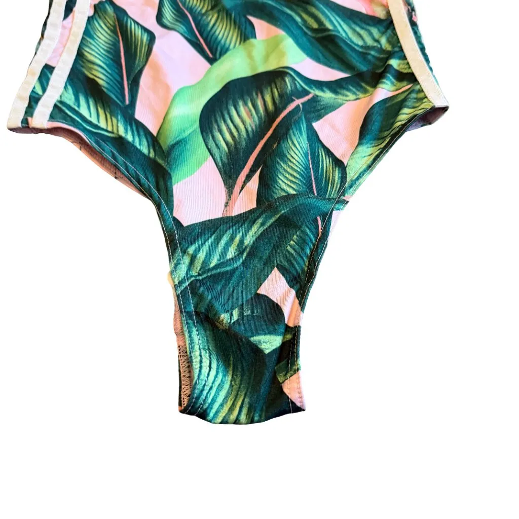 Adidas Originals Farm Bodysuit Leaf Print Stretch Sleeveless Comfort Size XS - Image 3