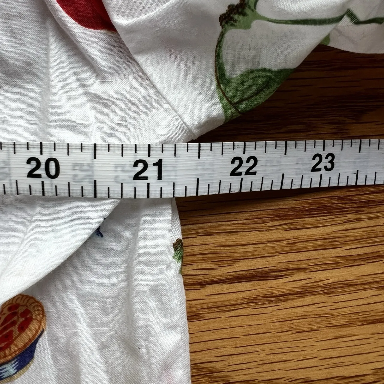 Nick & Nora Nightshirt S/M White Cherry Print Cotton‎ Button Front Sleep Shirt - Image 12