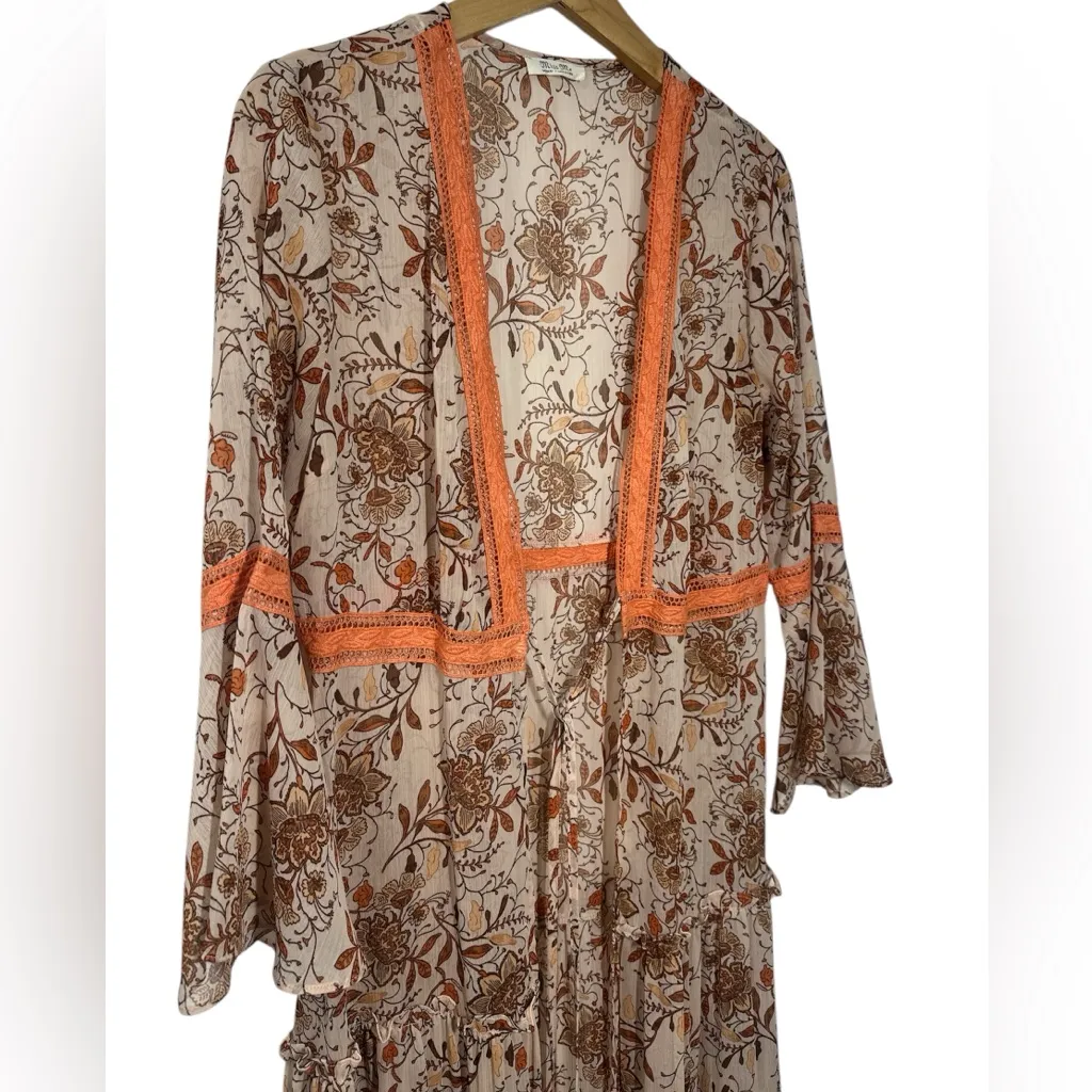 Miss Me Boho Kimono Duster Floral Print - Image 3