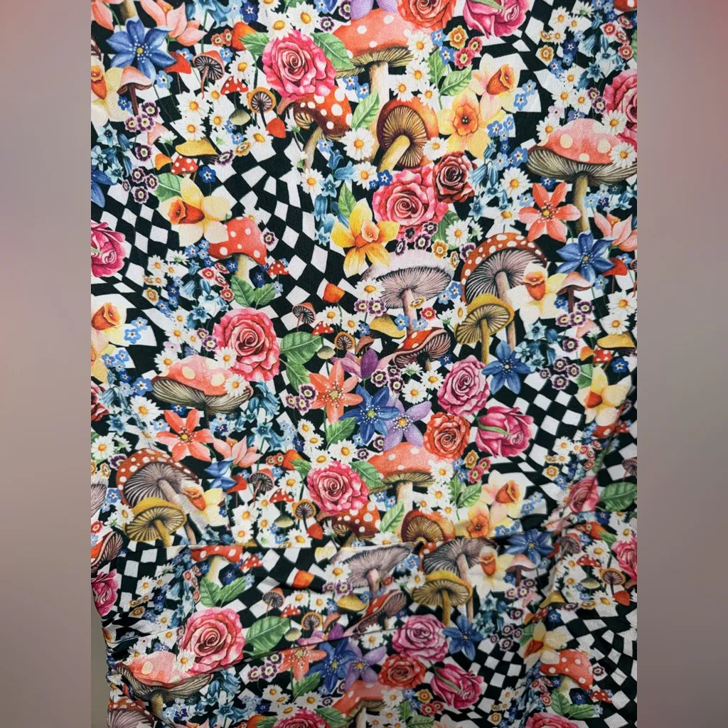 For‎ Love & lemons June Bell Mushroom Psychedelic Sleeve mini dress Size Large - Image 6